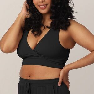 Kindred Bravely Black Wrap Nursing Bra - Medium Busty